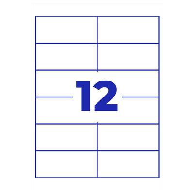 Avery-Zweckform 3659-200 Universal-Etiketten 97 x 42.3 mm Papier Weiß 2640 St. Permanent haftend Tintenstrahldrucker, La-12