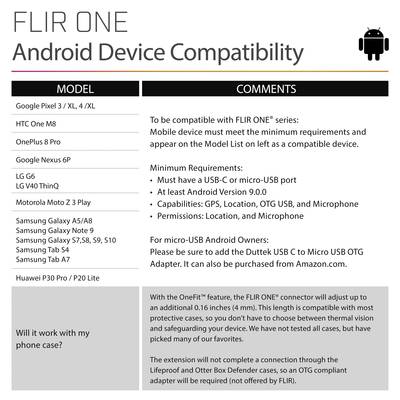 FLIR One Pro Android USB-C Handy Wärmebildkamera -20 bis +400 °C 160 x 120 Pixel 8.7 Hz-4