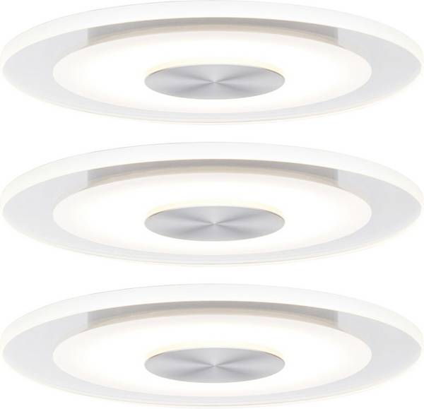 Paulmann 92907 Whirl LED-Einbauleuchte 3er Set  LED LED fest eingebaut 4.9 W Aluminium (gebürstet), Satin