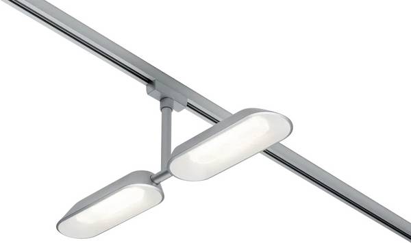 Paulmann Dipper  Hochvolt-Schienensystem-Leuchte URail LED fest eingebaut 16 W LED Chrom (matt), Weiß