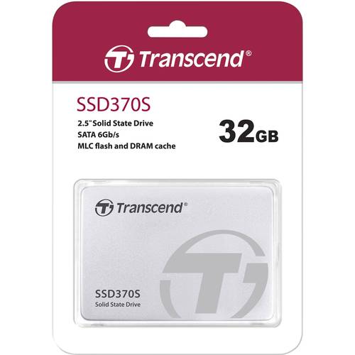 Thumbnail - Transcend SSD370S 32 GB Interne SATA SSD 6.35 cm (2.5 Zoll) SATA 6 Gb/s Retail TS32GSSD370S