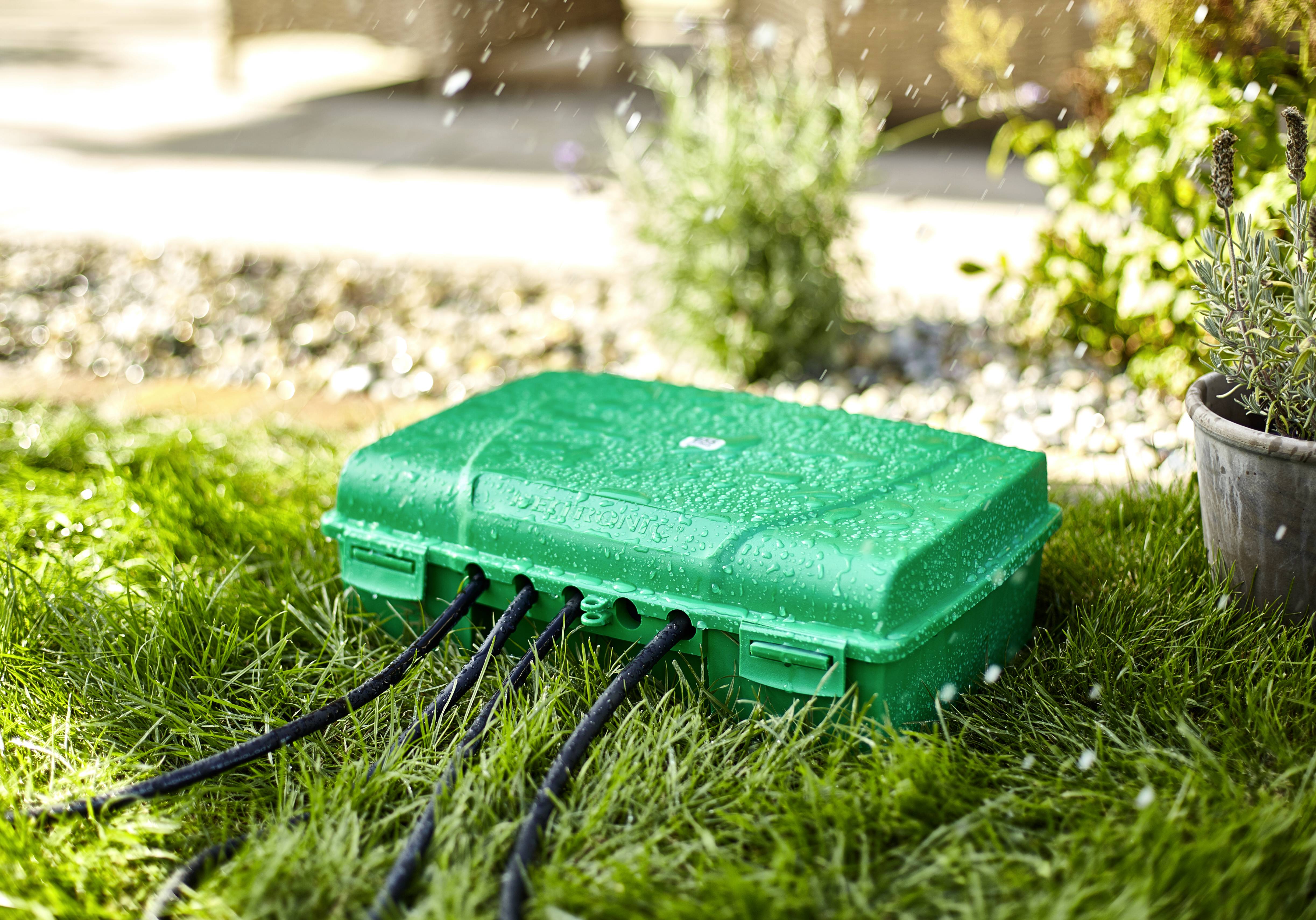 Heitronic 21046 Maximus Distribution Box Green for Outdoor Use
