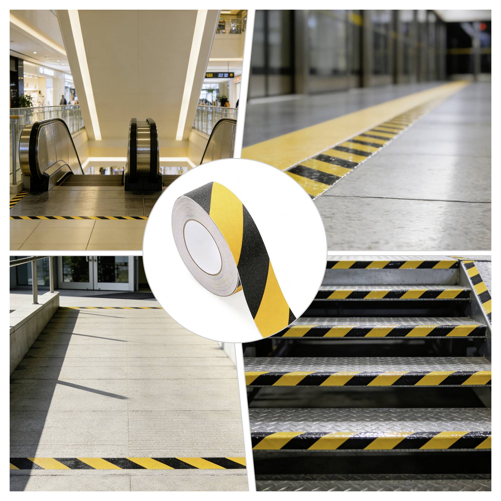 TOOLCRAFT ANST255M-YB 1564011 Anti-Rutschband Sugo Schwarz, Gelb (L x B) 5 m x 25 mm 1 St.-3