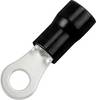 TRU COMPONENTS 738295 Ringkabelschuh Querschnitt (max.)=4 mm² Loch-Ø=5.2 mm Teilisoliert Schwarz 50 St.