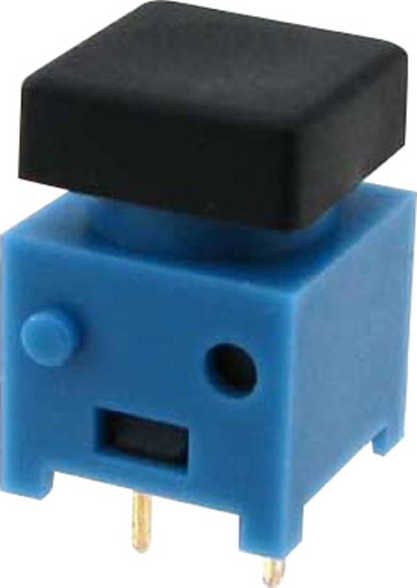 TRU COMPONENTS 703524 DS660S-S BK Drucktaster 100 V 1 A 1 x Aus/(Ein) tastend (L x B) 10 mm x 10 mm 1 St.