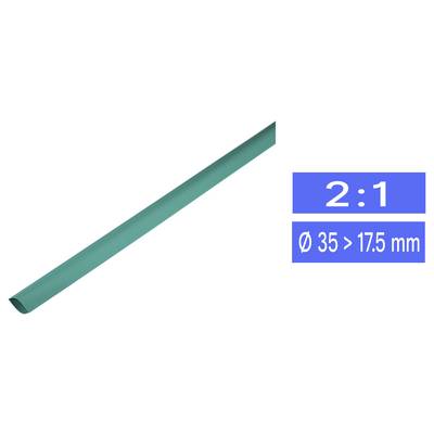 TRU COMPONENTS 1225426 Schrumpfschlauch ohne Kleber Grün 35 mm 17.50 mm Schrumpfrate:2:1 Meterware-0