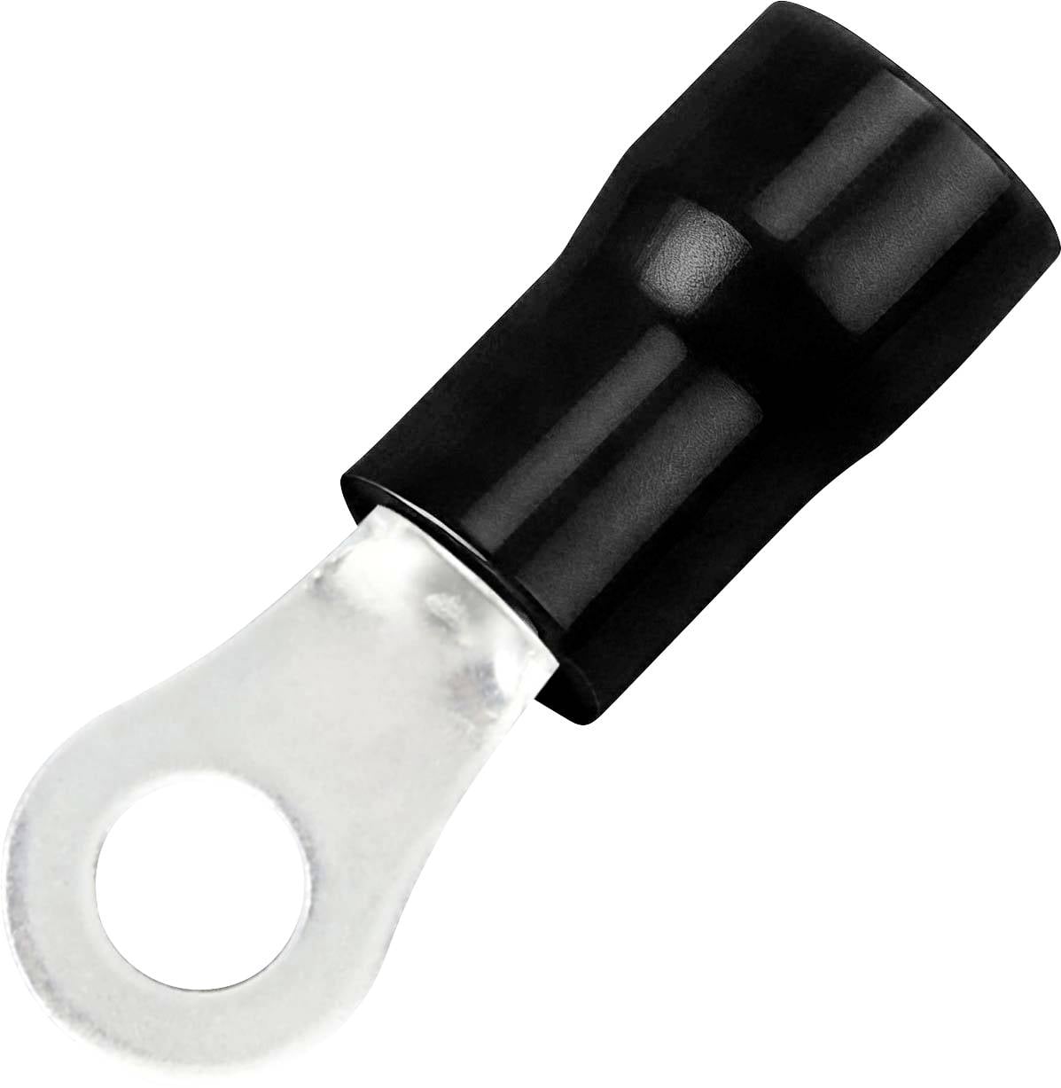 TRU COMPONENTS 738266 Ringkabelschuh Querschnitt (max.)=4 mm² Loch-Ø=4.2 mm Teilisoliert Schwarz 50 St.