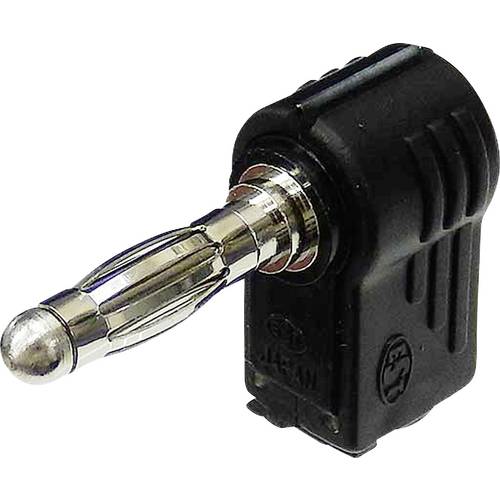 TRU COMPONENTS Bananenstecker Stecker, gewinkelt Stift-Ø: 4 mm Schwarz 1 St.