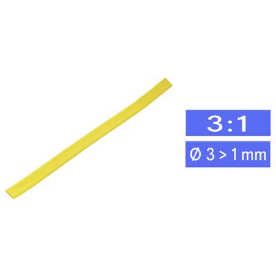 TRU COMPONENTS 1567326 Schrumpfschlauch ohne Kleber Gelb 3 mm 1 mm Schrumpfrate:3:1 Meterware-0