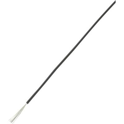 Ein schwarzes, teilweise abisoliertes Kabel mit sichtbaren Kupferdrähten am Ende auf weißem Hintergrund.