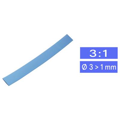 TRU COMPONENTS 1570281 Schrumpfschlauch ohne Kleber Blau 3 mm 1 mm Schrumpfrate:3:1 Meterware-0