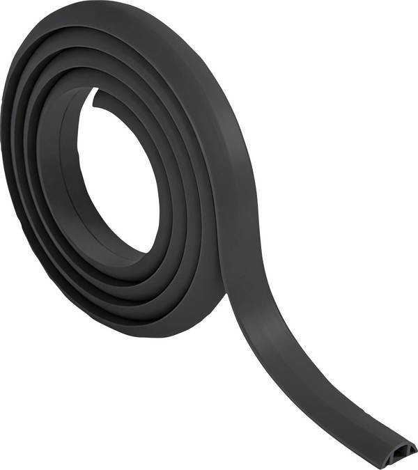 TRU COMPONENTS Kabelbrücke 1570428 PVC Schwarz Anzahl Kanäle: 1 1800 mm Inhalt: 1.8 m