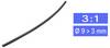 TRU COMPONENTS 1570598 Schrumpfschlauch ohne Kleber Schwarz 9 mm 3 mm Schrumpfrate:3:1 Meterware