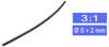 TRU COMPONENTS 1570952 Schrumpfschlauch ohne Kleber Schwarz 6 mm 2 mm Schrumpfrate:3:1 Meterware