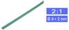 TRU COMPONENTS 1225415 Schrumpfschlauch ohne Kleber Grün 4.50 mm 2 mm Schrumpfrate:2:1 Meterware