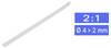 TRU COMPONENTS 1225490 Schrumpfschlauch ohne Kleber Weiß 4.50 mm 2 mm Schrumpfrate:2:1 Meterware