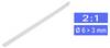 TRU COMPONENTS 1225491 Schrumpfschlauch ohne Kleber Weiß 6.50 mm 3 mm Schrumpfrate:2:1 Meterware