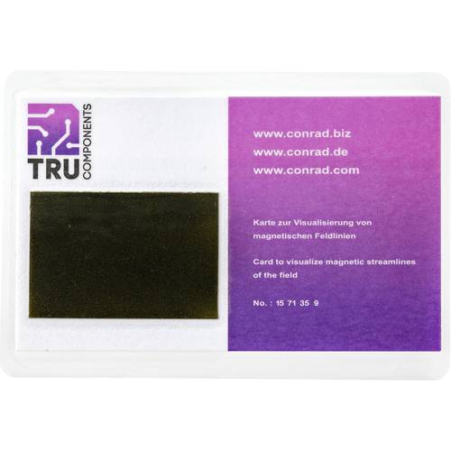 TRU COMPONENTS Magnetfeld-Visualisierungskarte MVC11HGM (L x B) 95 mm x 65 mm Magnetische Anzeigefläche: (L x B) 40 mm x...