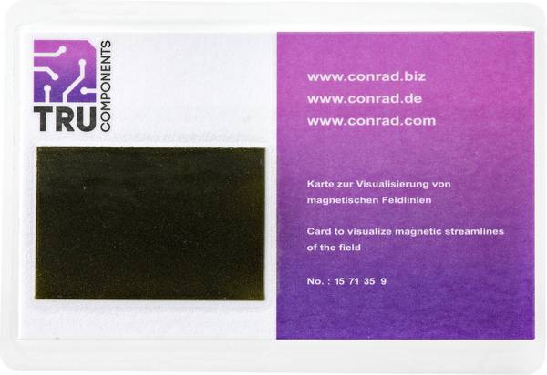 TRU COMPONENTS Magnetfeld-Visualisierungskarte MVC11HGM (L x B) 95 mm x 65 mm Magnetische Anzeigefläche: (L x B) 40 mm x 27 mm