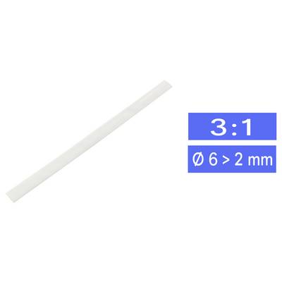 TRU COMPONENTS 1571488 Schrumpfschlauch ohne Kleber Weiß 6 mm 2 mm Schrumpfrate:3:1 Meterware-0