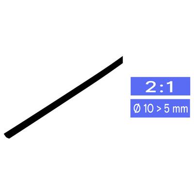 TRU COMPONENTS 1225486 Schrumpfschlauch ohne Kleber Schwarz 10.70 mm 5 mm Schrumpfrate:2:1 Meterware-0
