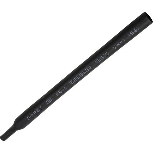 TRU COMPONENTS 1572140 Schrumpfschlauch ohne Kleber Schwarz 5 mm 2.50 mm Schrumpfrate:2:1 10 m