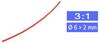 TRU COMPONENTS 1572303 Schrumpfschlauch ohne Kleber Rot 6 mm 2 mm Schrumpfrate:3:1 Meterware