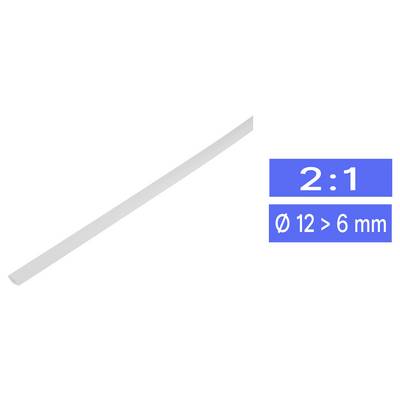 TRU COMPONENTS 1225494 Schrumpfschlauch ohne Kleber Weiß 12.7 mm 6 mm Schrumpfrate:2:1 Meterware-0
