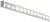 LED-Leuchte in länglicher Form, Silber, mit gleichmäßiger Lichtverteilung. Geeignet für moderne Innenräume.