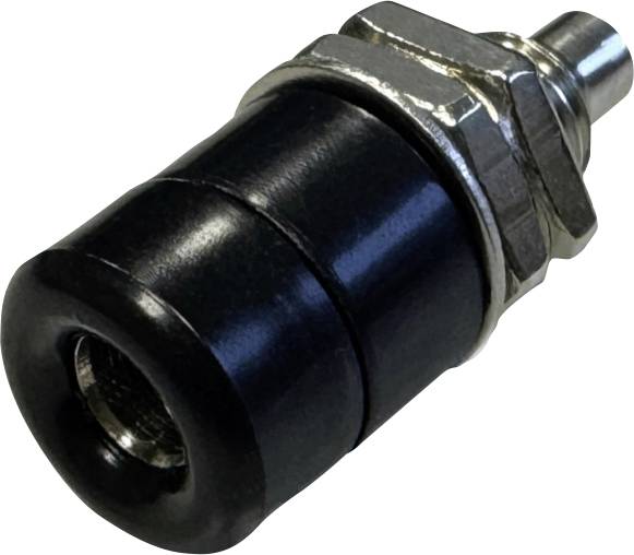 TRU COMPONENTS Laborbuchse Buchse, Einbau vertikal Stift-Ø: 4 mm Schwarz 1 St.