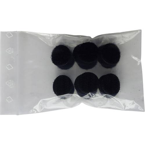 TRU COMPONENTS 685-330-Bag Klettpunkte zum Aufkleben Haft- und Flauschteil (Ø) 20 mm Schwarz 8 Paar