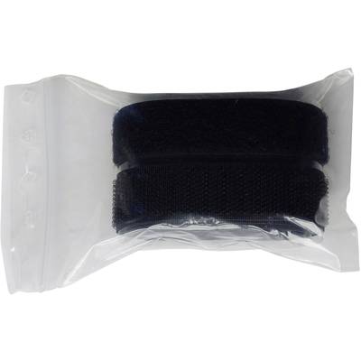 TRU COMPONENTS 909-330-Bag Klettband zum Aufkleben Haft- und Flauschteil (L x B) 1000 mm x 20 mm Schwarz 1 Paar