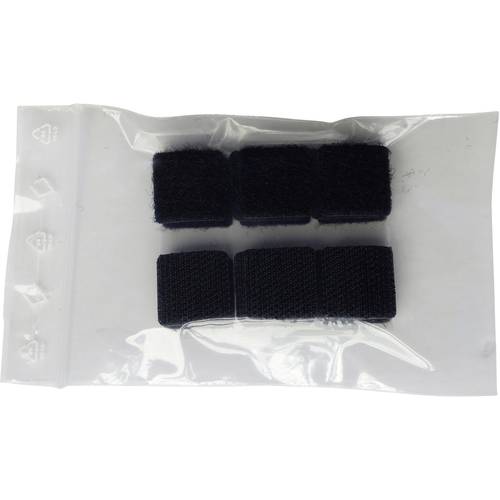 TRU COMPONENTS 682-330-Bag Klettquadrate zum Aufkleben Haft- und Flauschteil (L x B) 20 mm x 20 mm Schwarz 8 Paar