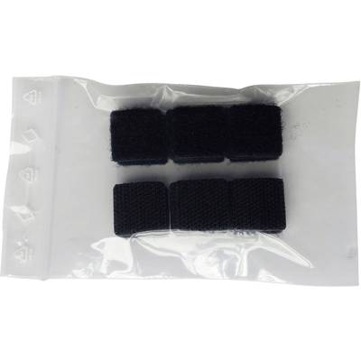 TRU COMPONENTS 682-330-Bag Klettquadrate zum Aufkleben Haft- und Flauschteil (L x B) 20 mm x 20 mm Schwarz 8 Paar
