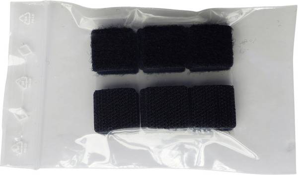TRU COMPONENTS 682-330-Bag Klettquadrate zum Aufkleben Haft- und Flauschteil (L x B) 20 mm x 20 mm Schwarz 8 Paar