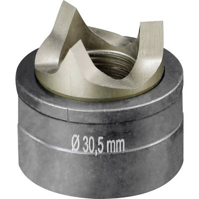 Ein Metallbohrer mit zylindrischem Körper und vier spitzen Zähnen. Auf der Seite ist 'Ø 30,5 mm' eingraviert.