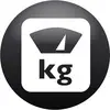 'Waagensymbol mit der Aufschrift kg', das auf Gewicht oder Masse hinweist.