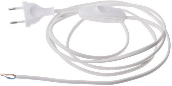 Max Hauri 130563 Strom Netzkabel  Weiß 2.00 m