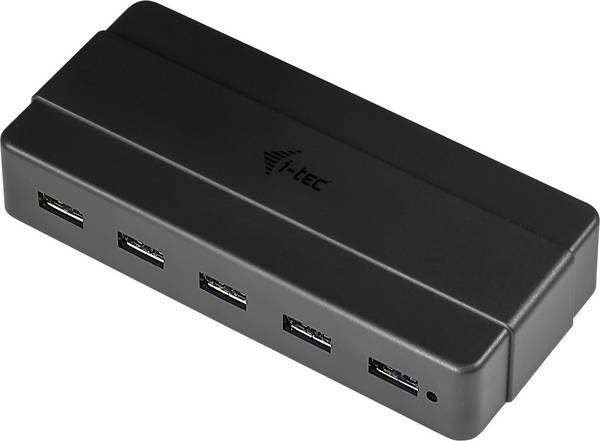 i-tec U3HUB742 USB-Hub 7 Port USB-A USB 3.2 Gen1 5 GBit/s  Schwarz USB 3.0 Charging HUB 7 Port + Power Adapter