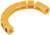 Orange Kabelmarkierer in gebogener Form, bestehend aus mehreren Einzelteilen mit Buchstaben oder Zahlen zur Organisation von Kabeln.