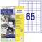 'Etiketten für Büro & Zuhause', Avery Zweckform Etiketten-Packung, 65 Aufkleber pro Blatt, geeignet für alle Drucker, Maße: 38x21,2 mm.