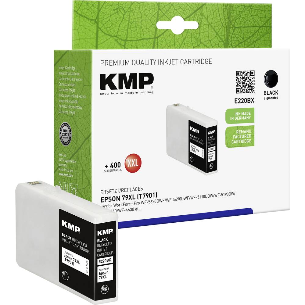 KMP E220BX 45ml 3000pagina's Zwart inktcartridge