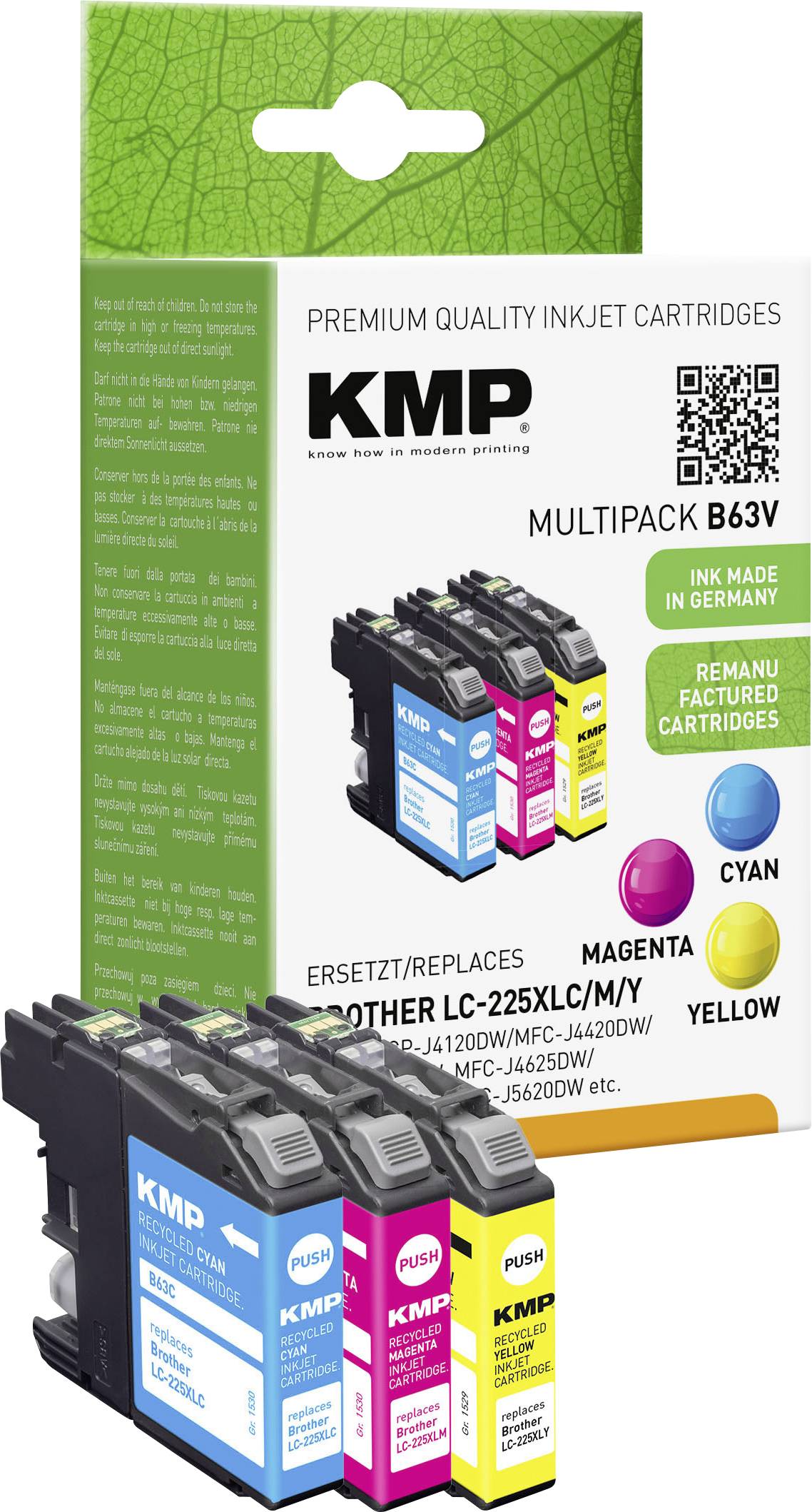 KMP MULTIPACK B52V 3er Pack Gelb, Cyan, Magenta Tintenpatrone