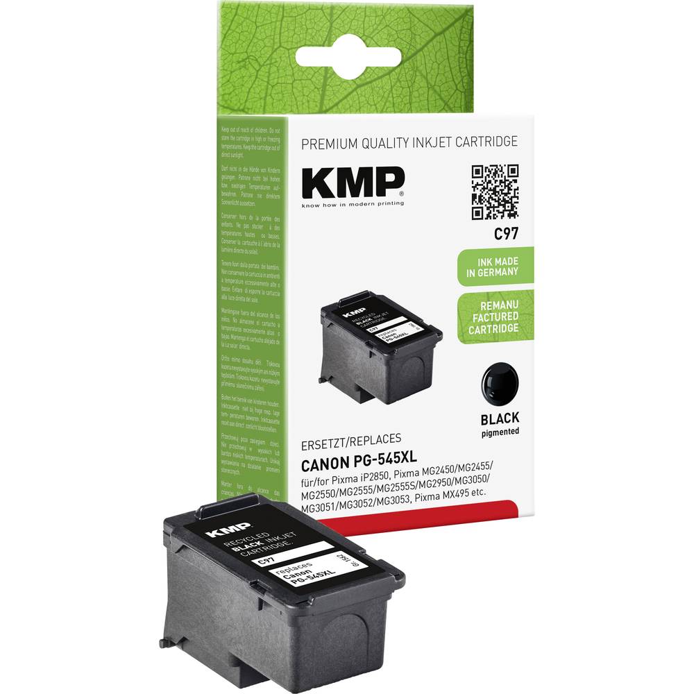 KMP C97 inktpatroon zwart compatibel met Canon PG-545 XL
