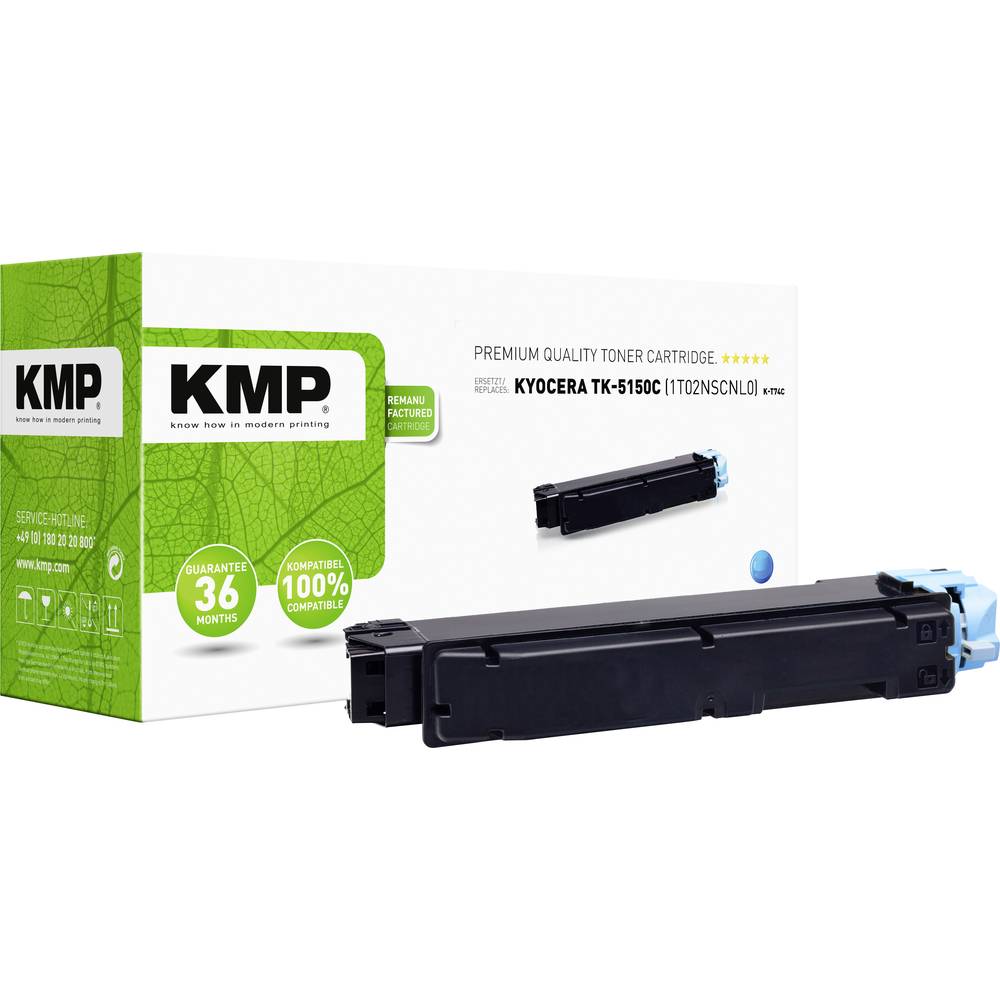 KMP Tonercassette vervangt Kyocera TK-5150C Compatibel Cyaan 10000 bladzijden K-T74C