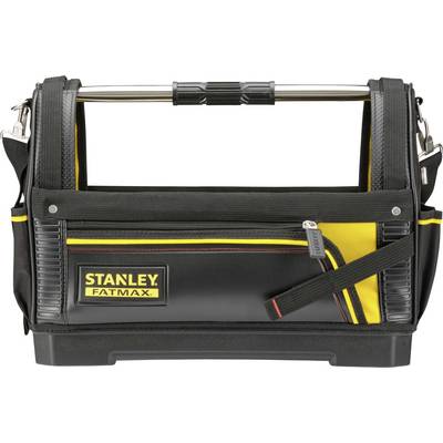 Werkzeugtasche von Stanley Fatmax, schwarz-gelb, mit Tragegriff und Reißverschlusstasche vorne. Ideal für Werkzeuge.