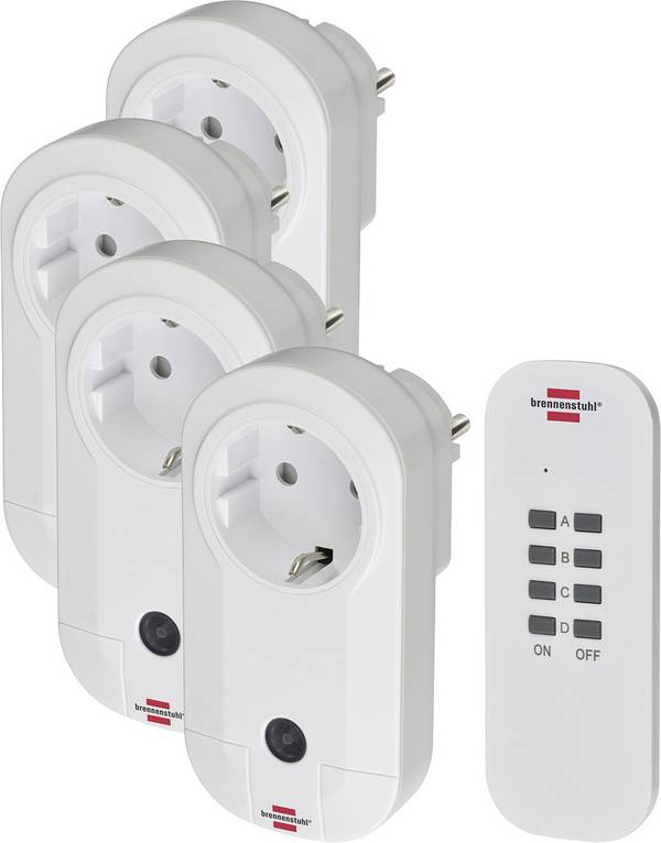 Brennenstuhl Comfort-Line 1507050 Funk Steckdosen-Set Innenbereich 1000 W