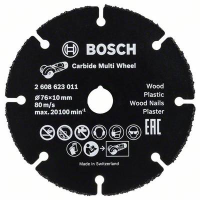 Bosch Accessories GWS 10 2608623011 Trennscheibe gerade 76 mm 1 St. Holz, Kunststoff