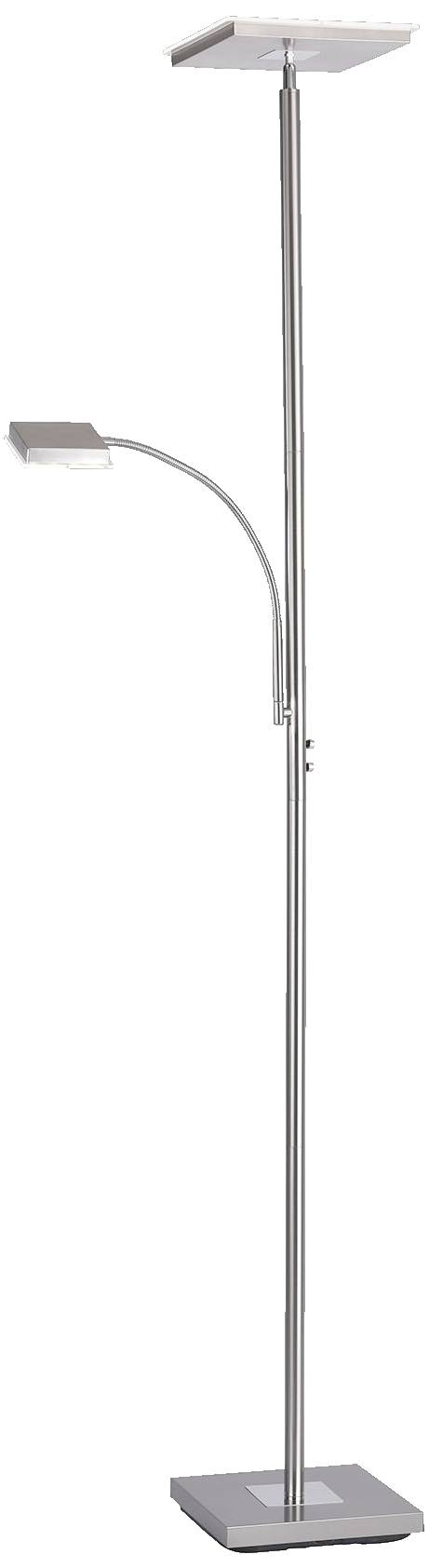 NEUHAUS LED-Deckenfluter mit Leselampe 26 W Warm-Weiß LeuchtenDirekt Hans 11710-55 Stahl