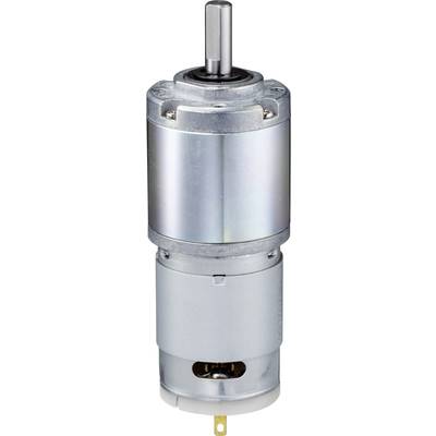 Zylinderförmiger Elektromotor mit Metallgehäuse und Welle an der Oberseite, geeignet für Präzisions- oder Robotikanwendungen.